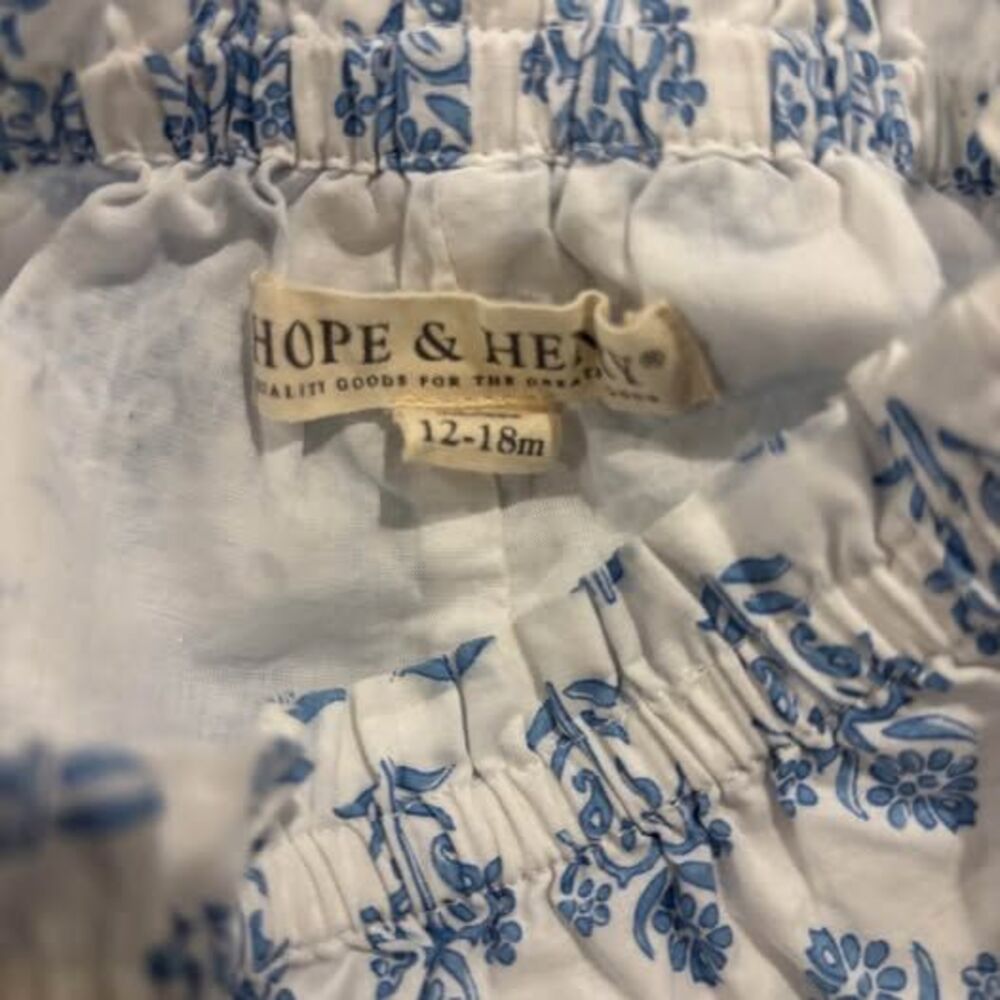 Hope & Henry Baby Organic Ruffle Collar Dress and Bloomer Set 12-18 mo - Picture 7 of 7